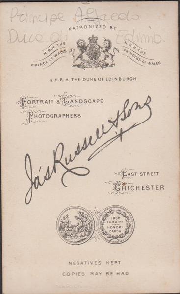 Foto photo cdv Alfredo di Sassonia-Coburgo-Gotha duca di Edimburgo by …