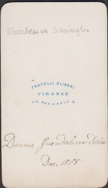 foto photo cdv albumina Principessa Guendalina Doria Pamphili Landi 1865 …