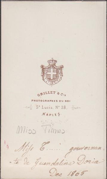 foto photo cdv albumina Miss Times governante della Principessa Guendalina …