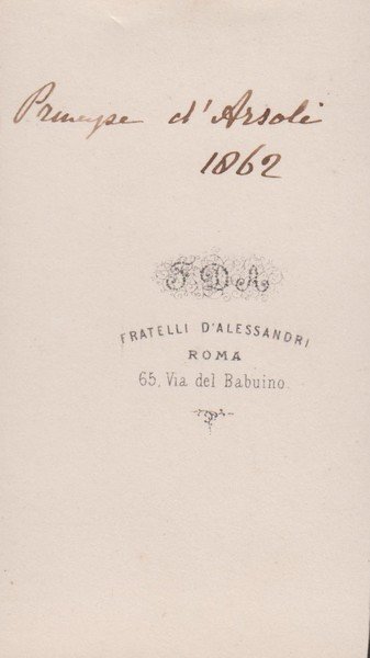 foto photo cdv albumina Principe Emanuele Carmillo Carlo Massimo di …