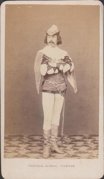 Foto photo cdv albumina Felice Rignon in costume F.lli Alinari …