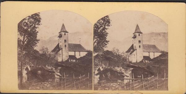 Foto photo stereoscopica stereoview Svizzera Brientz 1880 c.a.