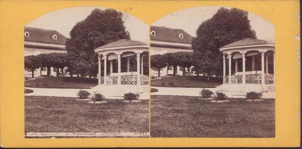 Foto photo stereoscopica stereoview Bagni di Frangenbad Boemia 1880 c.a