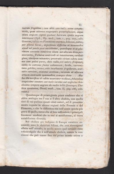 Colera Del cholera vagante nella Liguria Giovan Battista Fantonetti 1835