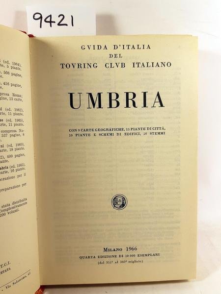 Guida d'Italia del Touring Club Italiano Umbria 1966
