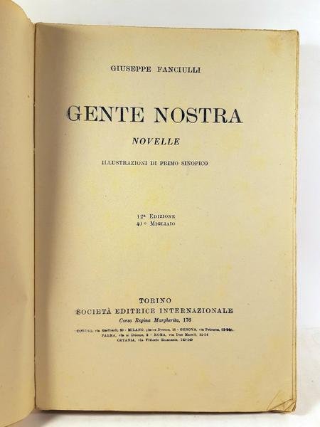 Giuseppe Fanciulli Gente nostra SEI 12∞ ed. 1947