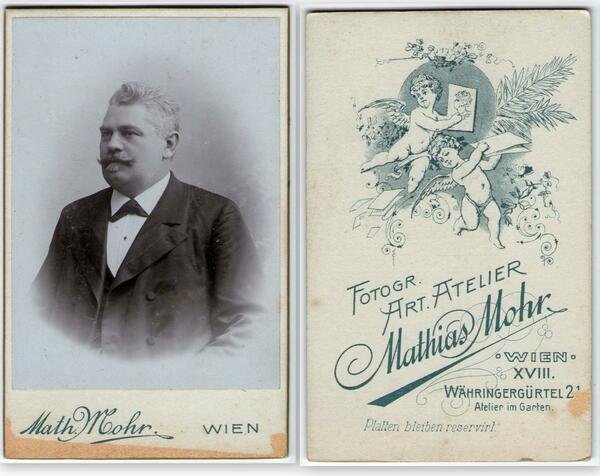 Foto photo gentiluomo con baffi by Mathias Mohr Wien cdv …