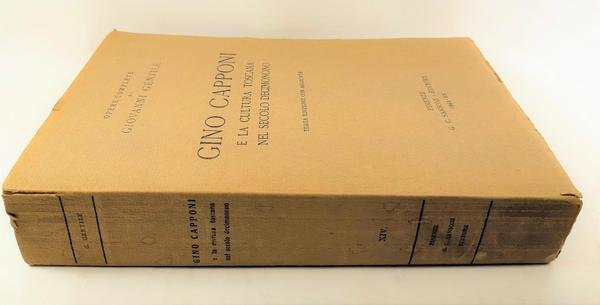 G. Gentile Gino Capponi e la cultura Toscana nel secolo …