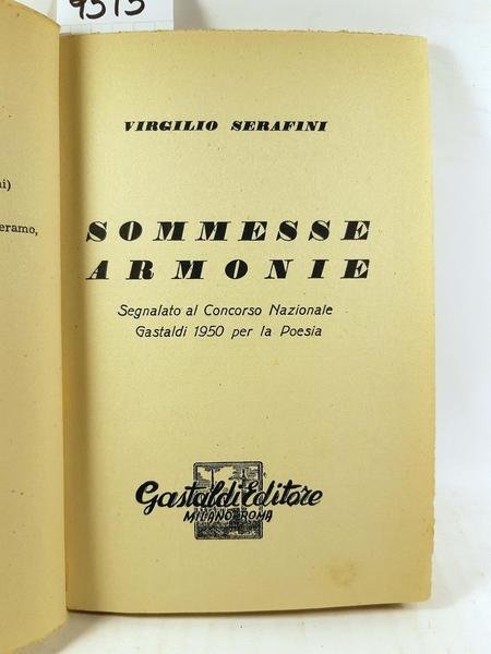 Virgilio Serafini Sommesse armonie Gastaldi 1950