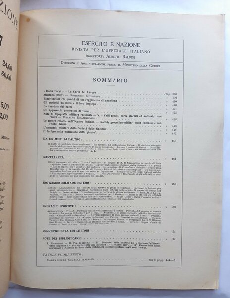 Fascismo Esercito e Nazione anno II numero 5 1927