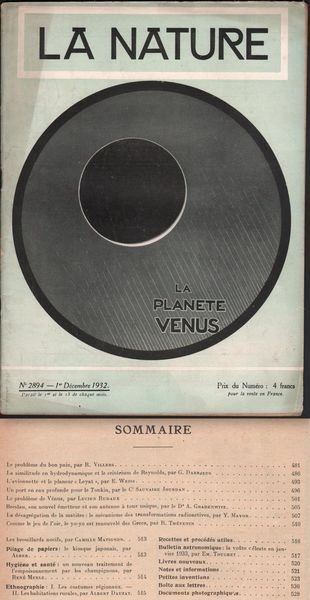 Rivista-Invenzioni-La Nature-Dicembre 1932-N.2894-La Planete Venus-L623