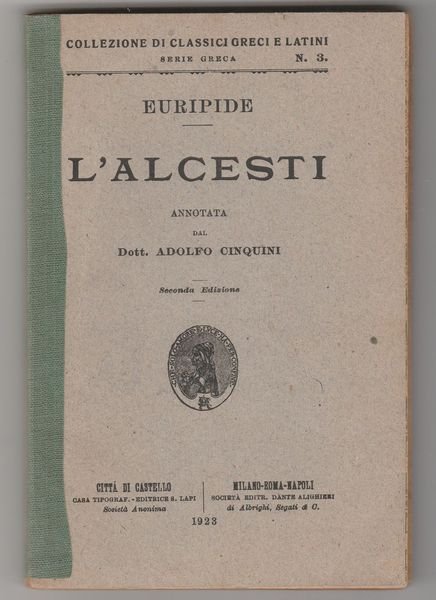 Collezione Di Classici Greci E Latini Serie Greca N. 3 …