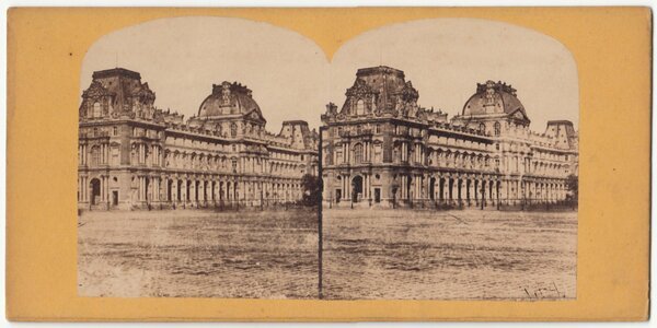 Foto photo stereoscopica stereoview Louvre Paris Parigi by anonimo 1880 …