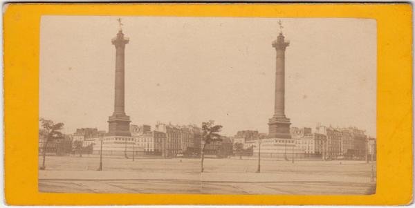 Foto photo stereoscopica stereoview Place de la Bastille Paris by …