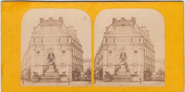 Foto photo stereoscopica stereoview Fontaine St Michel Paris By Anonimo …