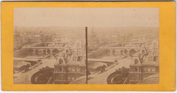 Foto photo stereoscopica stereoview le Ponts du Paris by Gaillard …