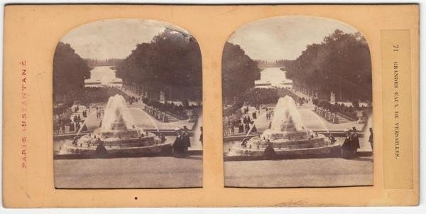 Foto photo stereoscopica stereoview Grandes Eaux de Versailles Paris By …