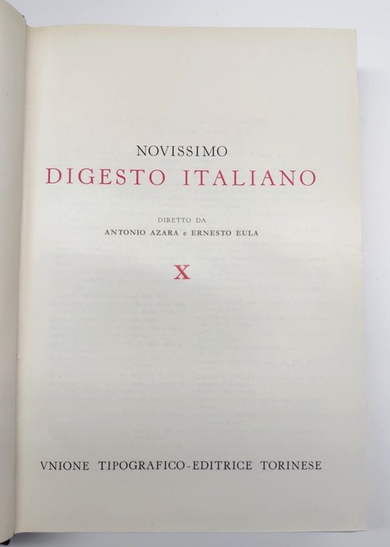 A. Azzara E. Eula Novissimo digesto italiano UTET 1957-1973 21 …