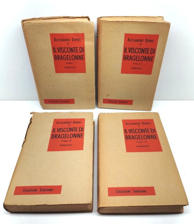 A. Dumas Il visconte di Bargellone 4 volumi Sonzogno ristampa …