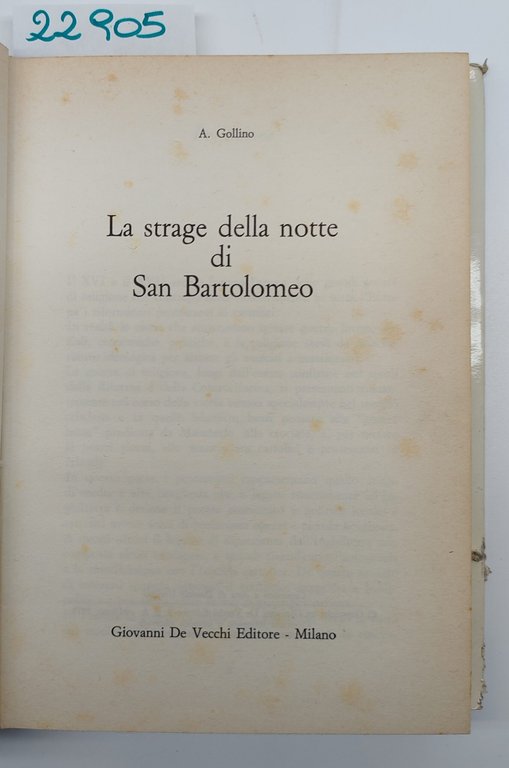 A. Gollino La strage della notte di San Bartolomeo De … | Immagine Gallery 4