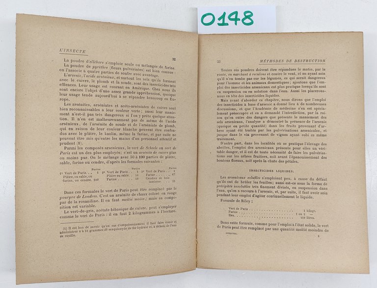 A. L. Clement Destruction Des Insectes Et Autres Animaux Nuisible-Larousse