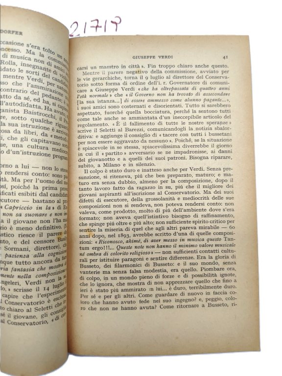 A. Oberdorfer Giuseppe Verdi edizione integrale Mondadori 1949