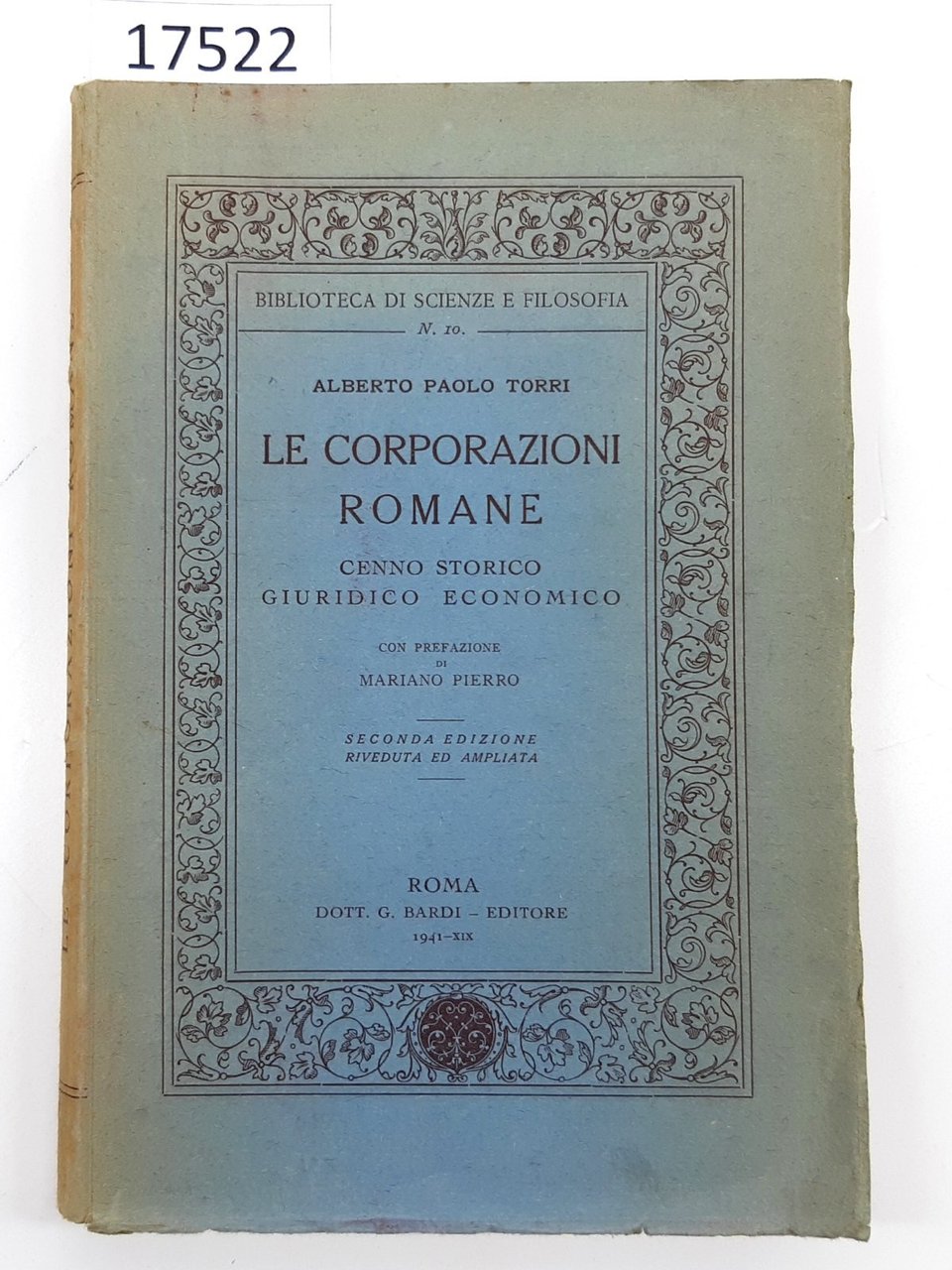A. Paolo Torri Le corporazioni romane cenno storico giuridico economico …