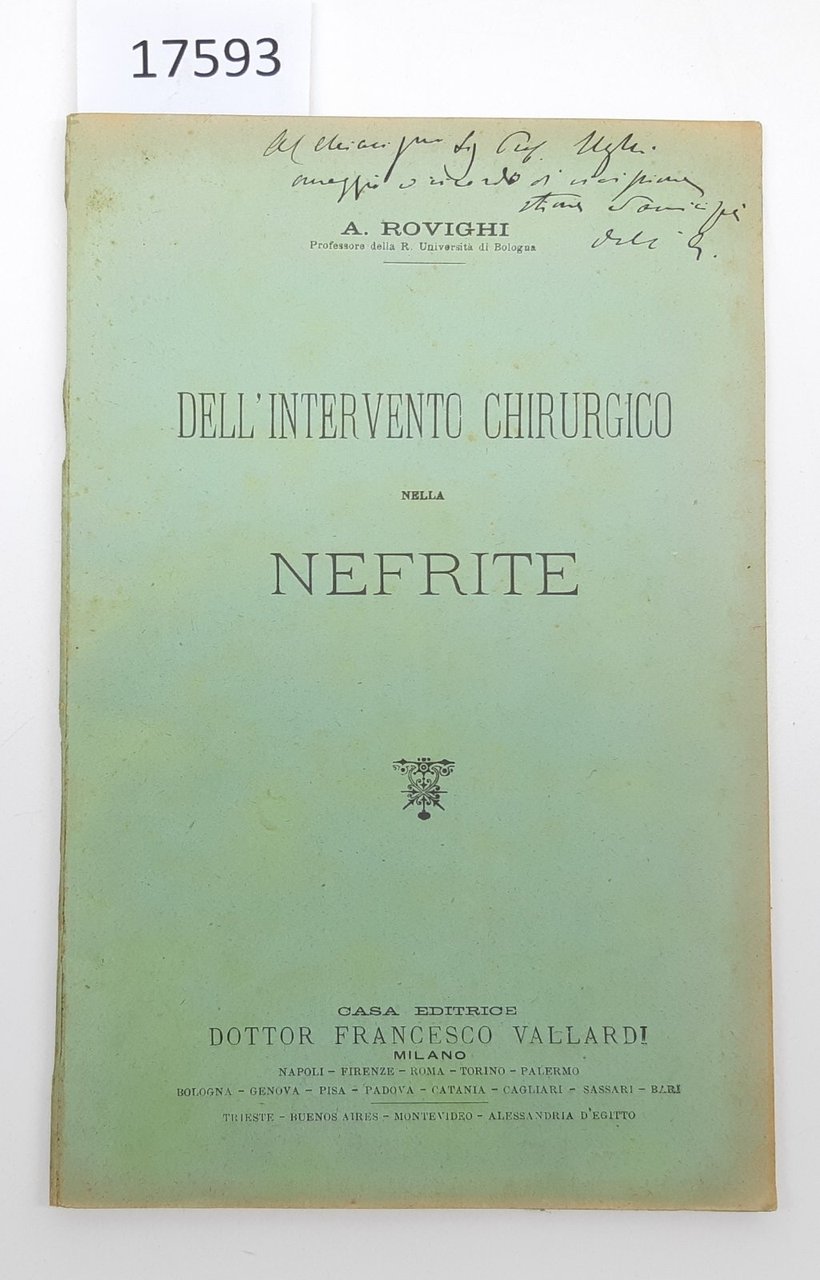 A. Rovighi Dell'intervento chirurgico nella nefrite Vallardi 1905