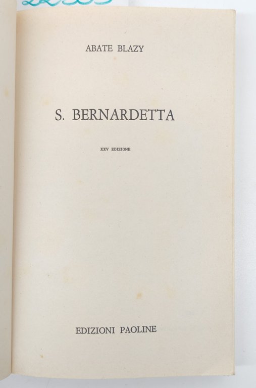 Abate Blazy Santa Bernadetta 25° edizione Paoline 1974 | Immagine Gallery 2