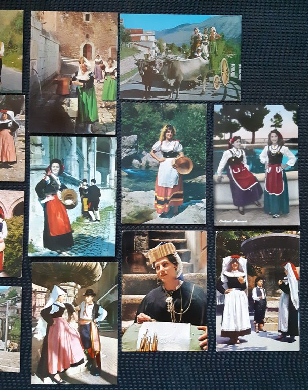 Abruzzo Lotto 15 cartoline costumi d'Abruzzo