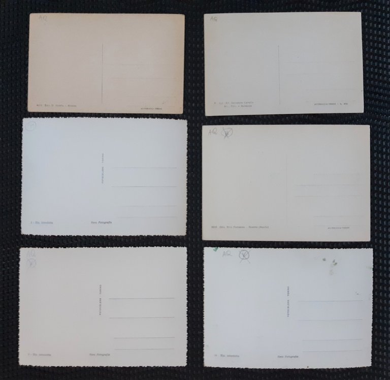 Abruzzo Lotto di 9 cartoline costumi d'Abruzzo nvg