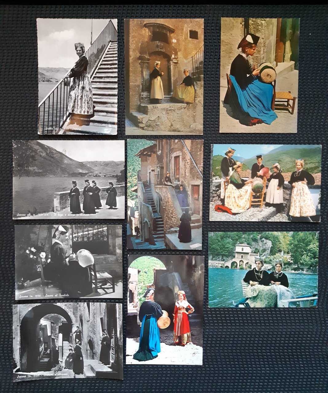 Abruzzo Scanno Lotto 10 cartoline costumi abruzzesi nvg