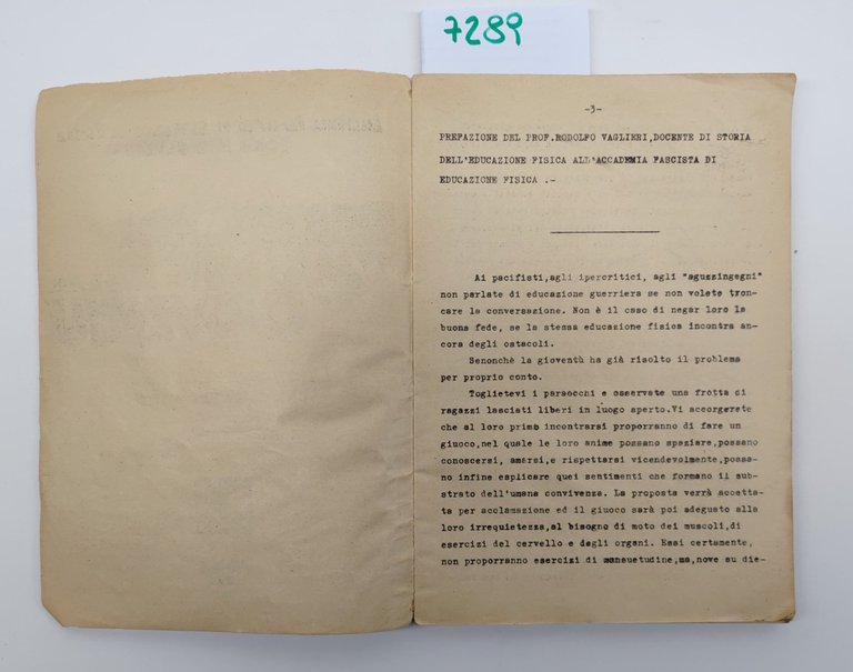 Accademia fascista di educazione fisica Foro Mussolini Educazione militare della …