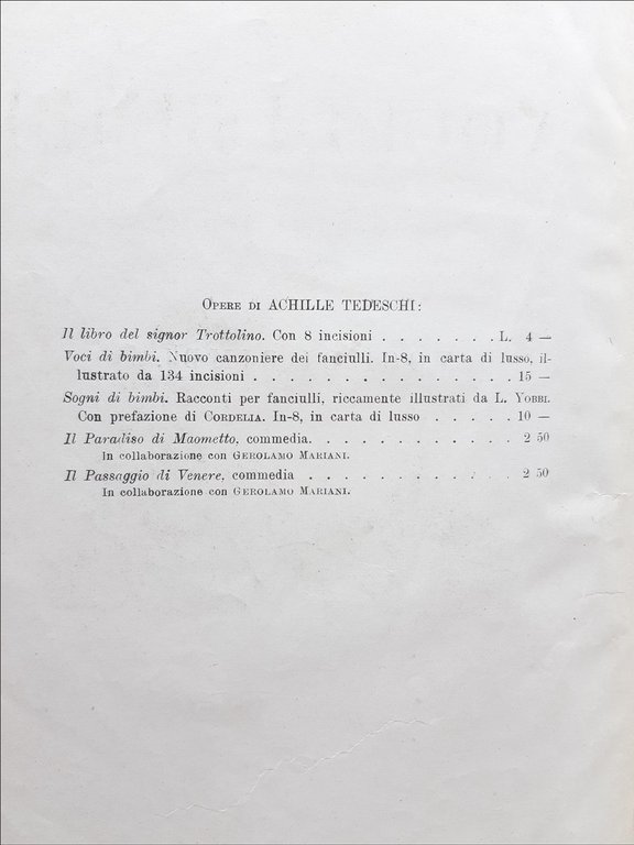 Achille Tedeschi Voci di bimbi Nuovo canzoniere per i fanciulli …