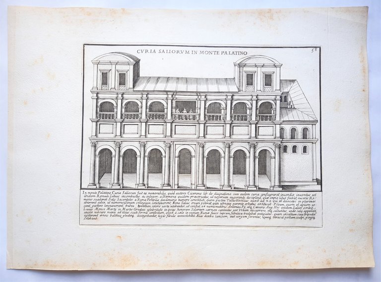 Acquaforte Romanae magnitudinis Roma Curia Saliorum G. Lauro 1699