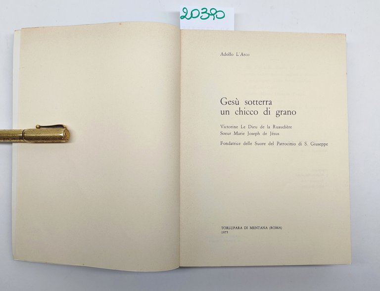 Adolfo L'Arco Gesù sotterra un chicco di grano Roma 1975