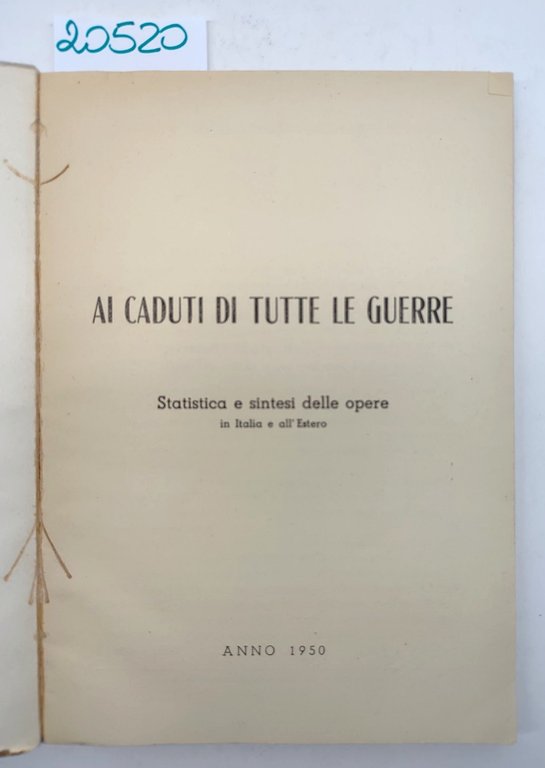 Ai caduti di tutte le guerre statistiche e sintesi delle …