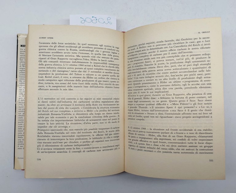 Albert Speer Memorie del terzo Reich Club degli editori 1976