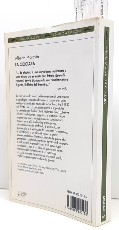 Alberto Moravia La ciociara Bompiani X° edizione 1999