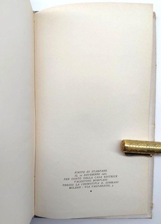 Alberto Moravia La noia Bompiani 10 novembre 1960 1° edizione