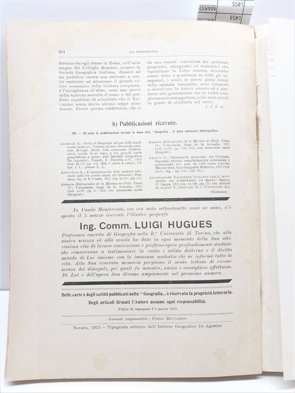 Albino Machetto L. F. De Magistris La geografia comunicazione dell'Istituto …