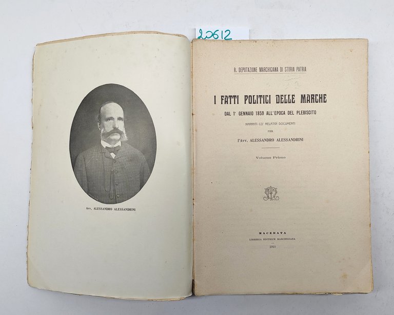 Alessandro Alessandrini I fatti politici delle Marche dal primo gennaio …