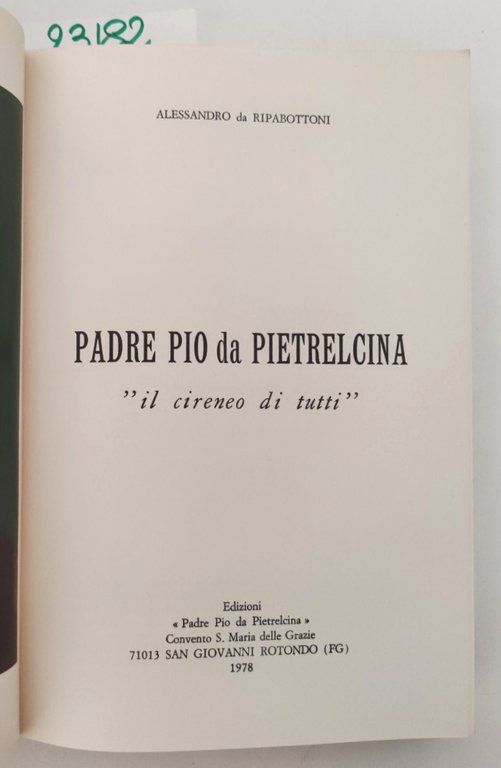 Alessandro da Ripabottoni Padre Pio da Pietrelcina il Cireneo di … | Immagine Gallery 3