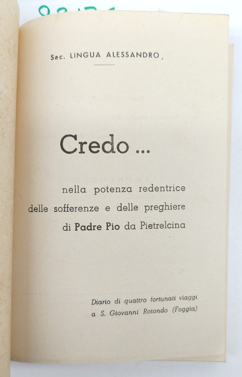Alessandro Lingua Padre Pio Credo 1951 | Immagine Gallery 3