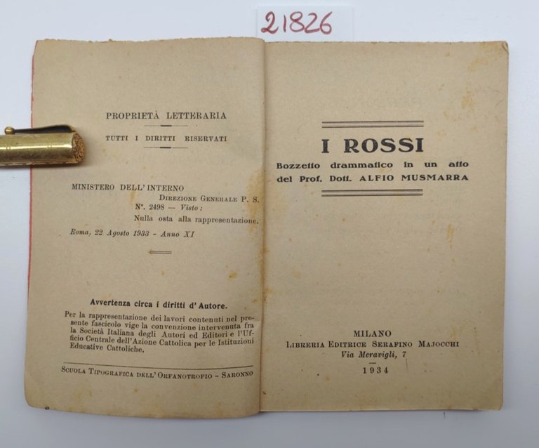 Alfio Musmarra I Rossi Carlo Giacomo Boisio Il numero 13 …