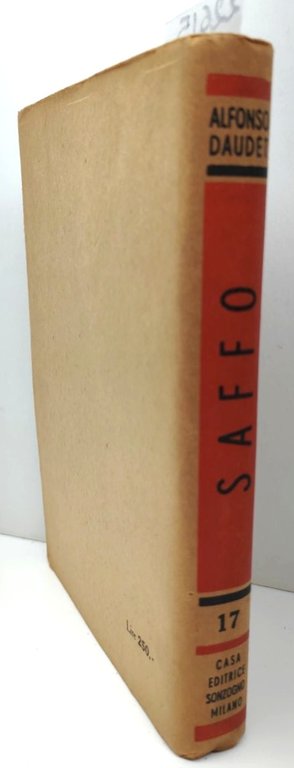 Alfonso Daudet Saffo Sonzogno ristampa stereotipa 1953