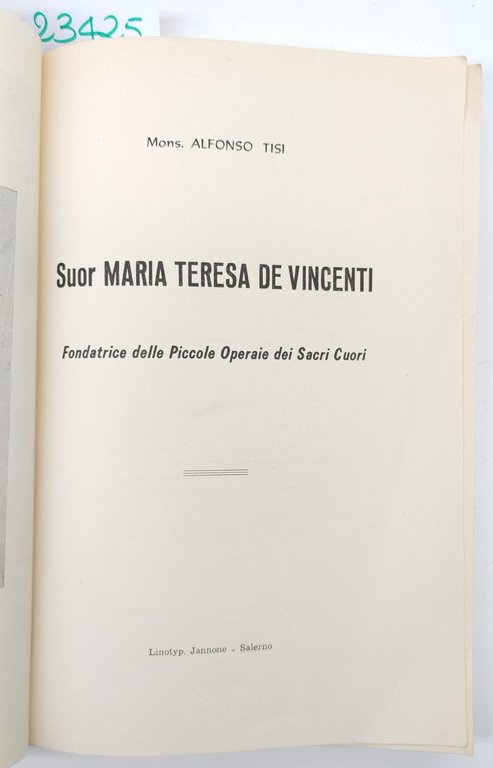 Alfonso Tisi Suor Maria Teresa De Vincenzi Jannone 1969 | Immagine Gallery 3