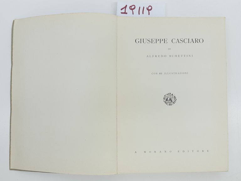 Alfredo Schettini Giuseppe Casciaro Morano 1952