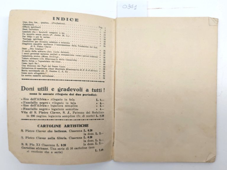 Almanacco Claveriano A Pro Missioni Africane 1926
