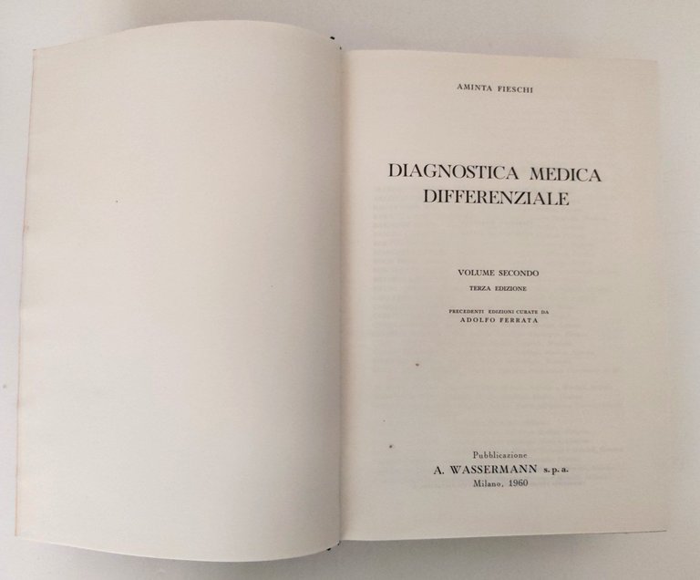 Amenta Fieschi Diagnostica medica differenziale 2 volumi Wassermann 1959 | Immagine Gallery 10